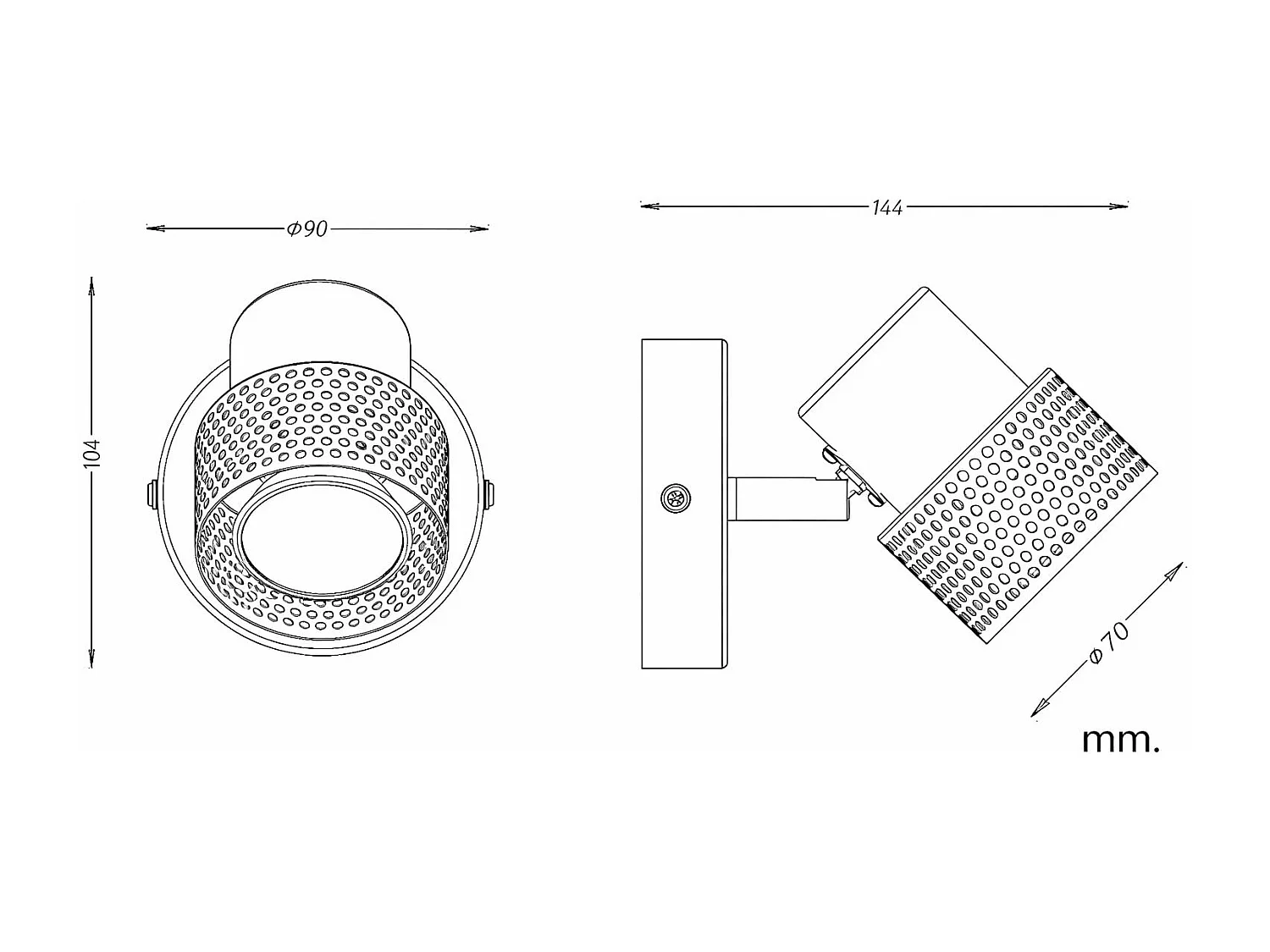 Lampada da Parete Metallo e Sughero Liksy Nero