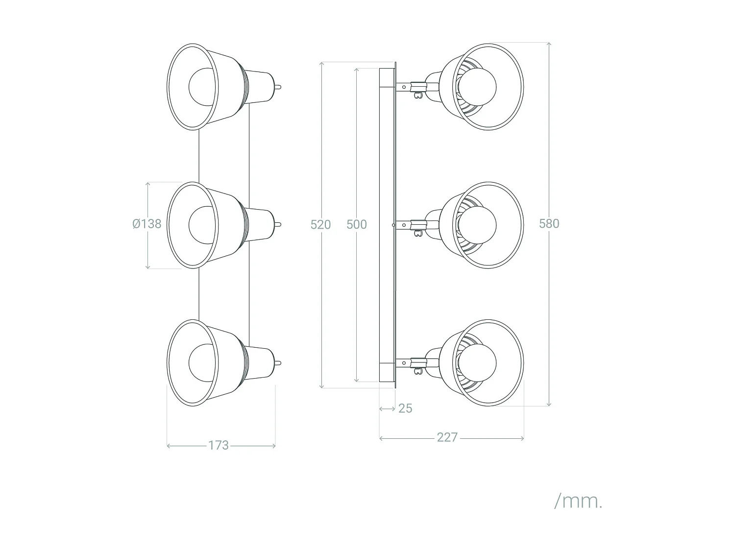 Lampe Murale Salle de Bain Métal 3 Spots Birzay Blanc