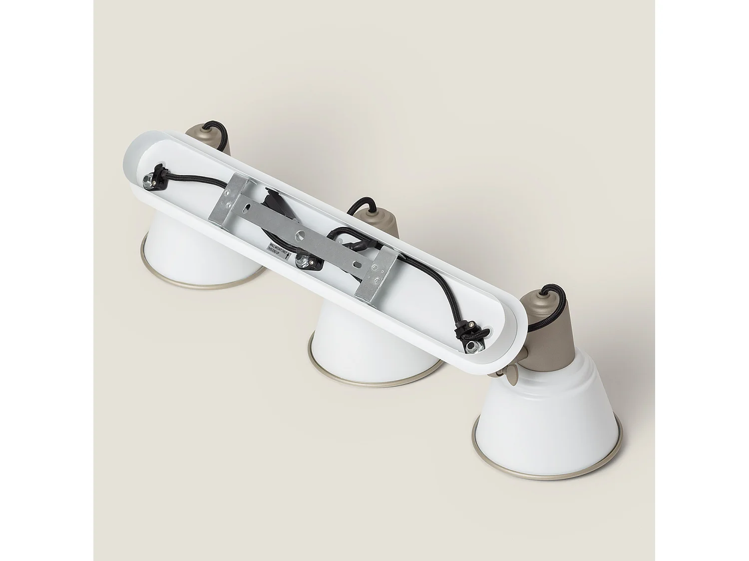 Lampada da Parete Bagno Metallo 3 Faretti Birzay Bianco