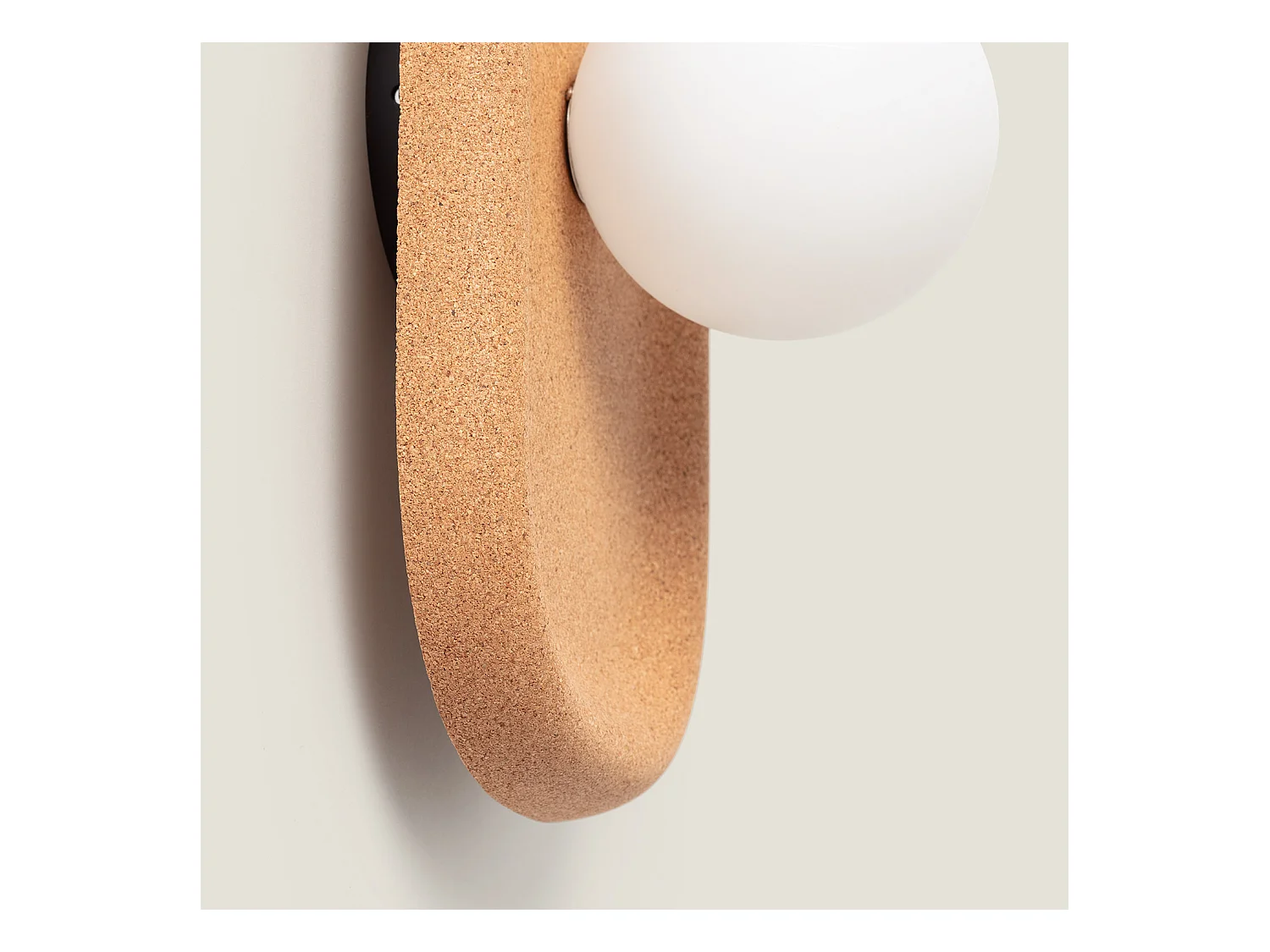 Lampe Murale Métal et Liège Leshna Naturel