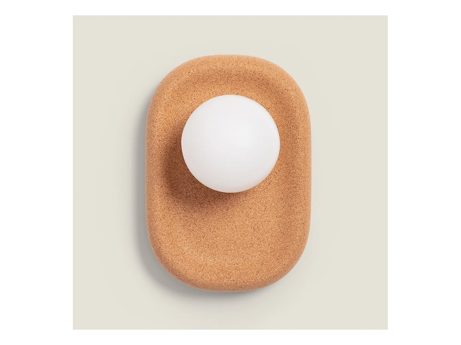 Lampe Murale Métal et Liège Leshna Naturel