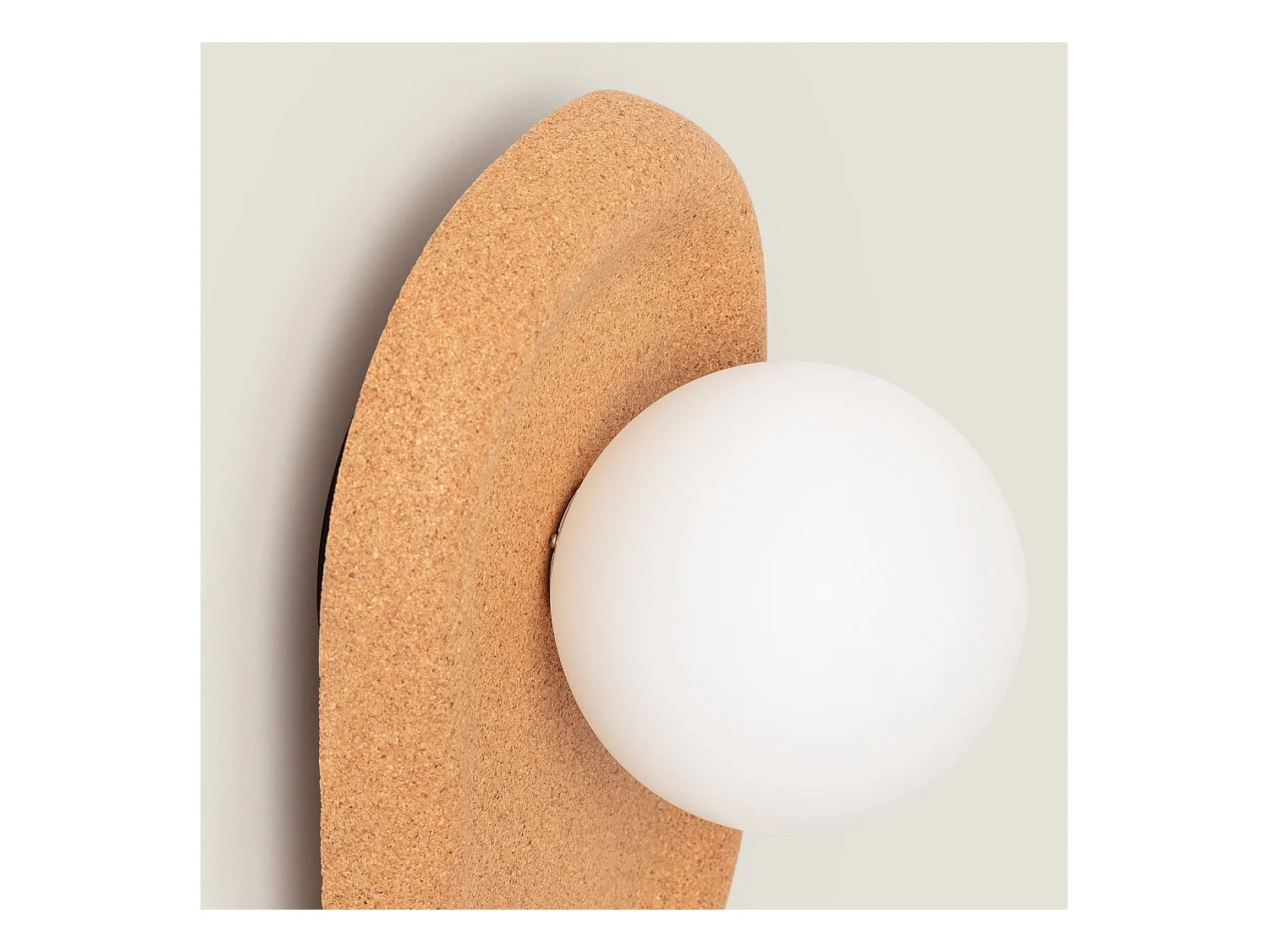 Lampe Murale Métal et Liège Leshna Naturel