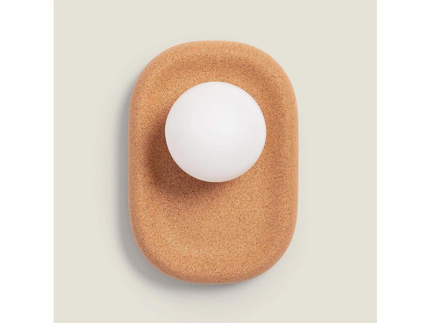 Lampe Murale Métal et Liège Leshna Naturel