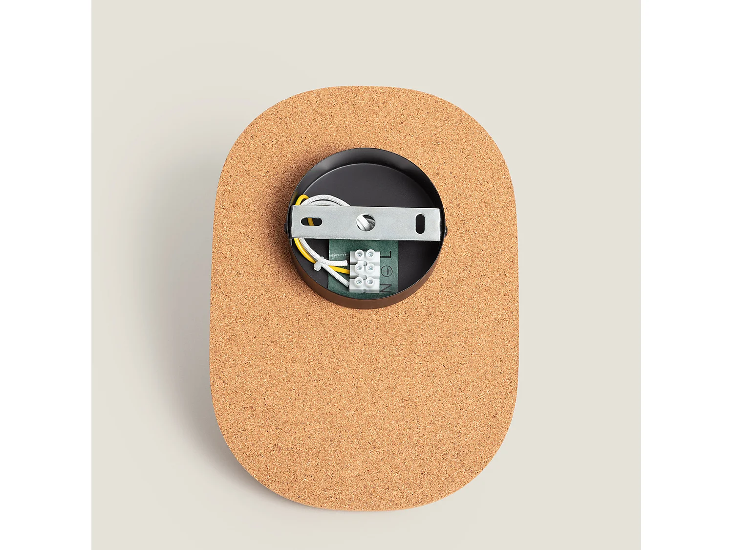 Lampe Murale Métal et Liège Leshna Naturel