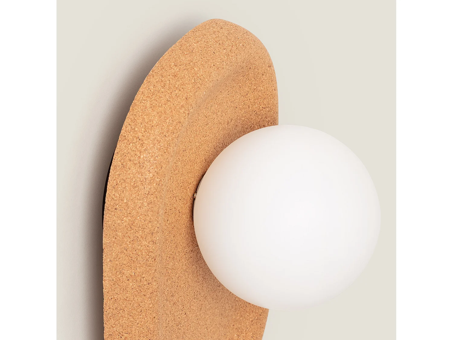 Lampe Murale Métal et Liège Leshna Naturel