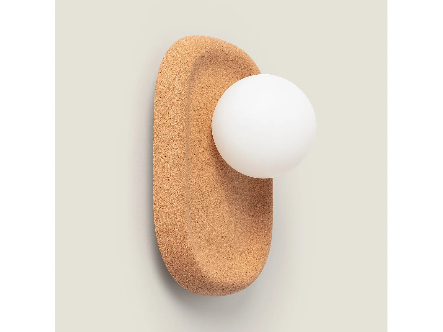 Lampada da Parete Metallo e Sughero Leshna Naturale