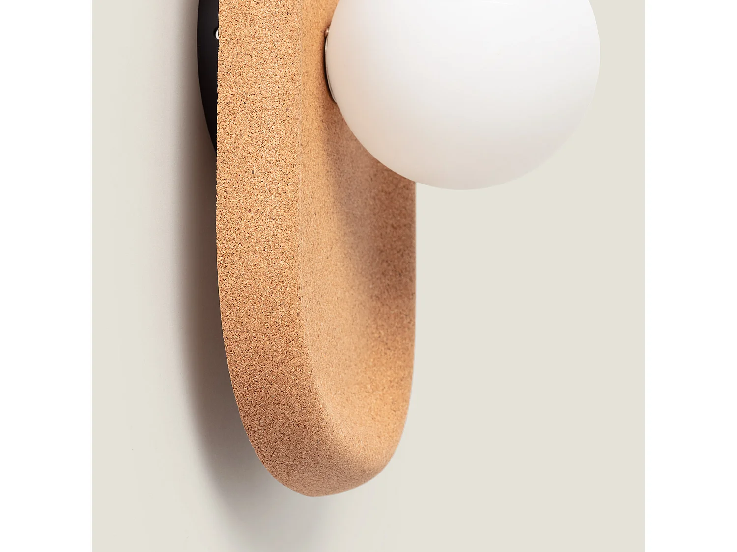 Lampada da Parete Metallo e Sughero Leshna Naturale