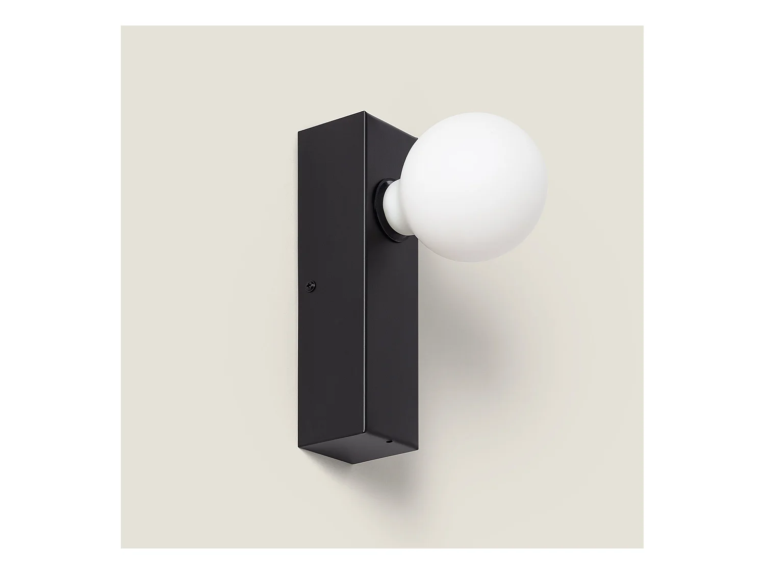Lampe Murale Salle de Bain Métal Aizkra Noir