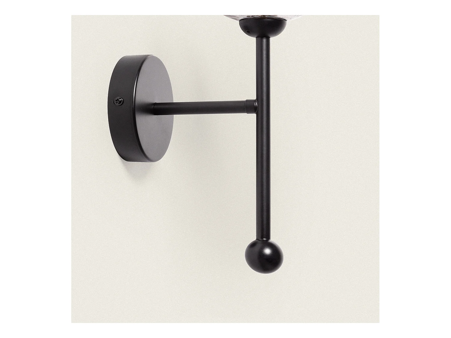 Lampada da Parete Metallo e Vetro Abbie Grigio Smoke