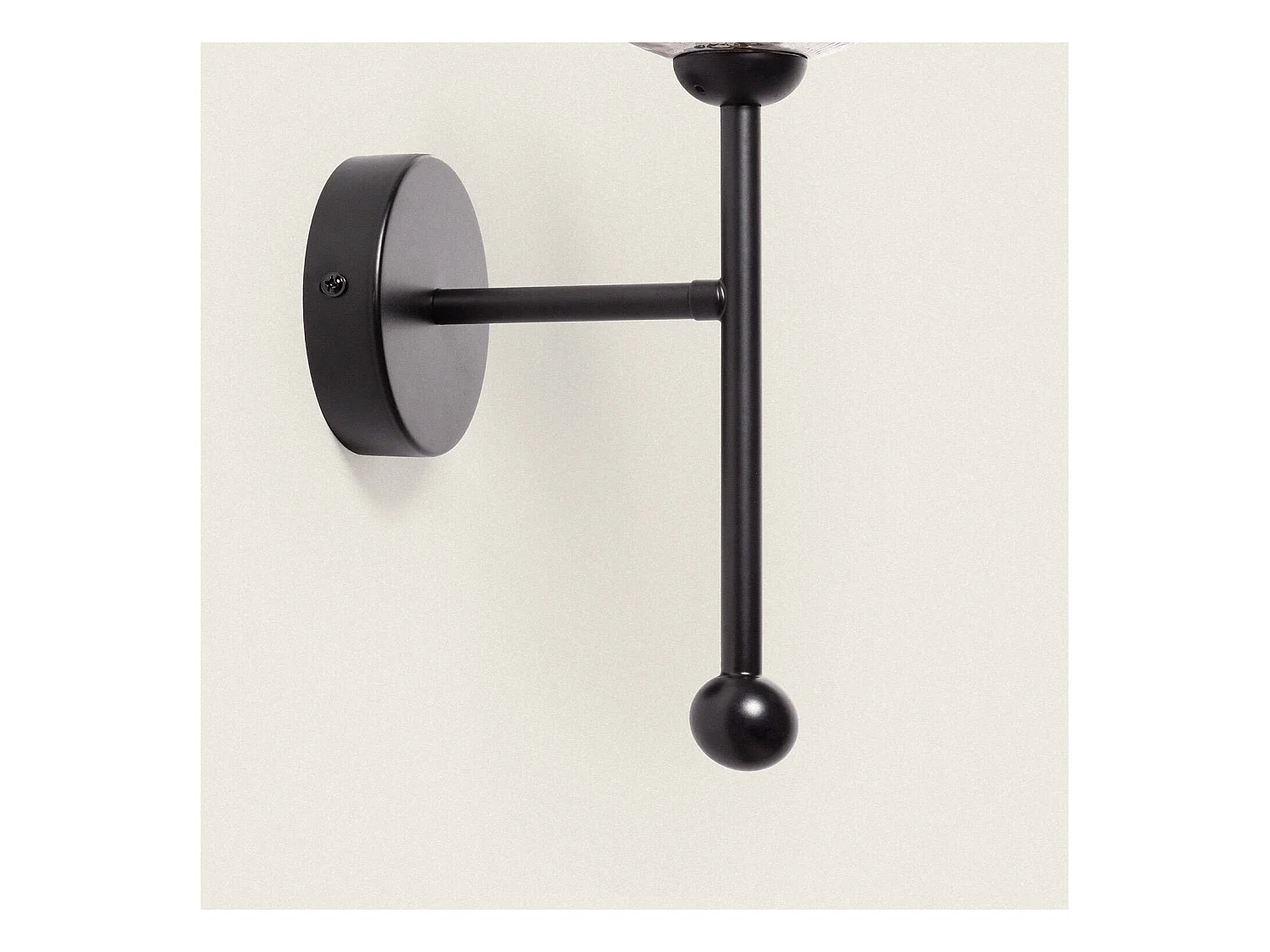 Lampada da Parete Metallo e Vetro Abbie Grigio Smoke