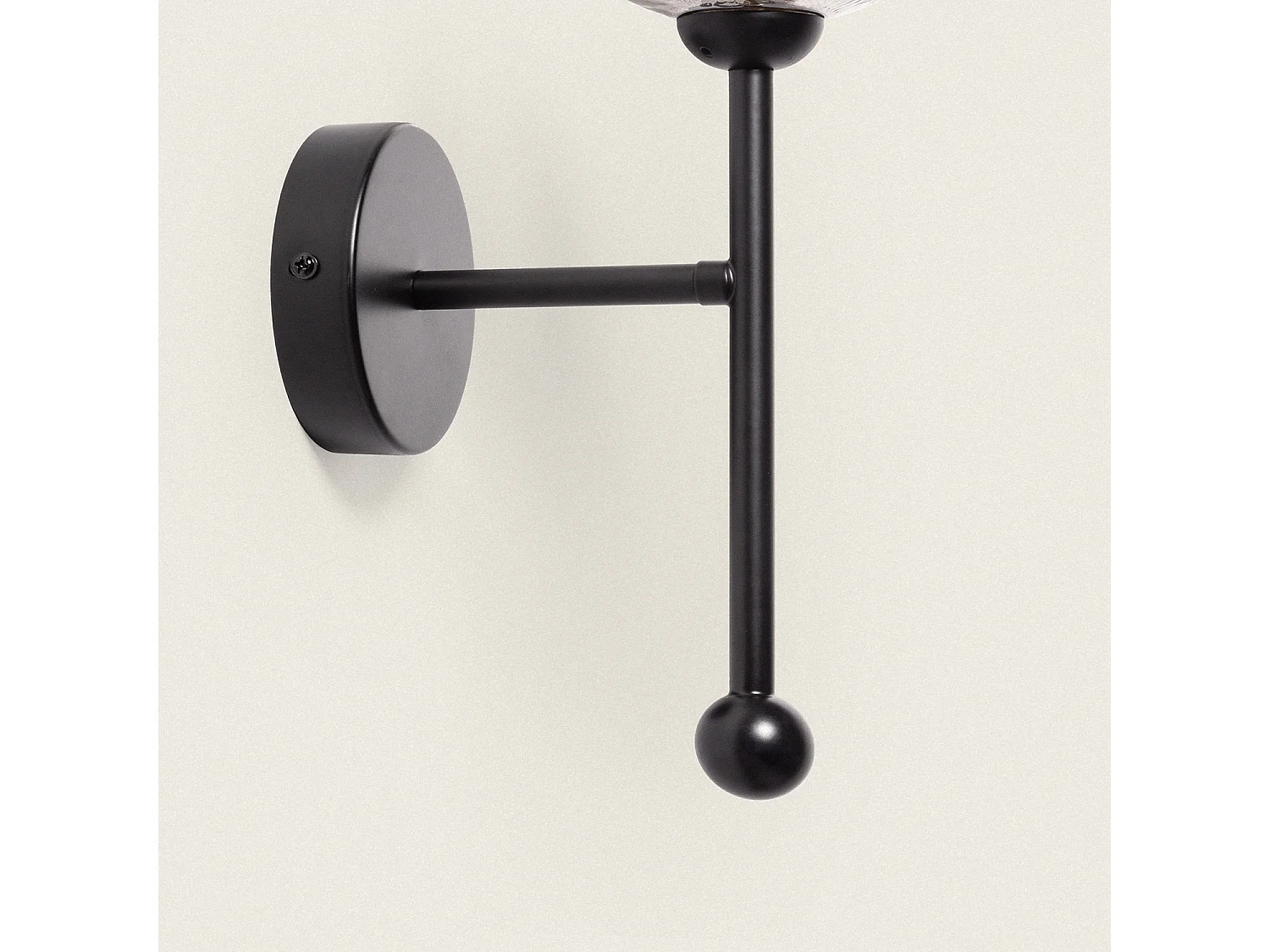 Lampe Murale Métal et Verre Abbie Gris Fumée