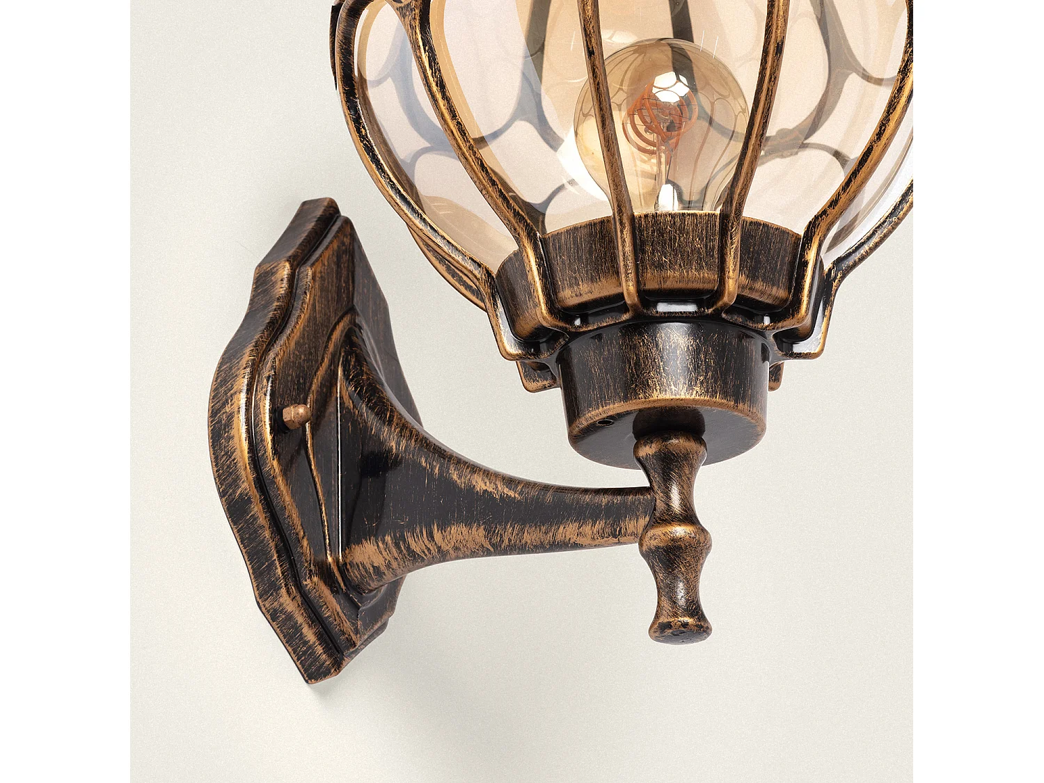 Lampe Murale Extérieure Aluminium Brindox Doré