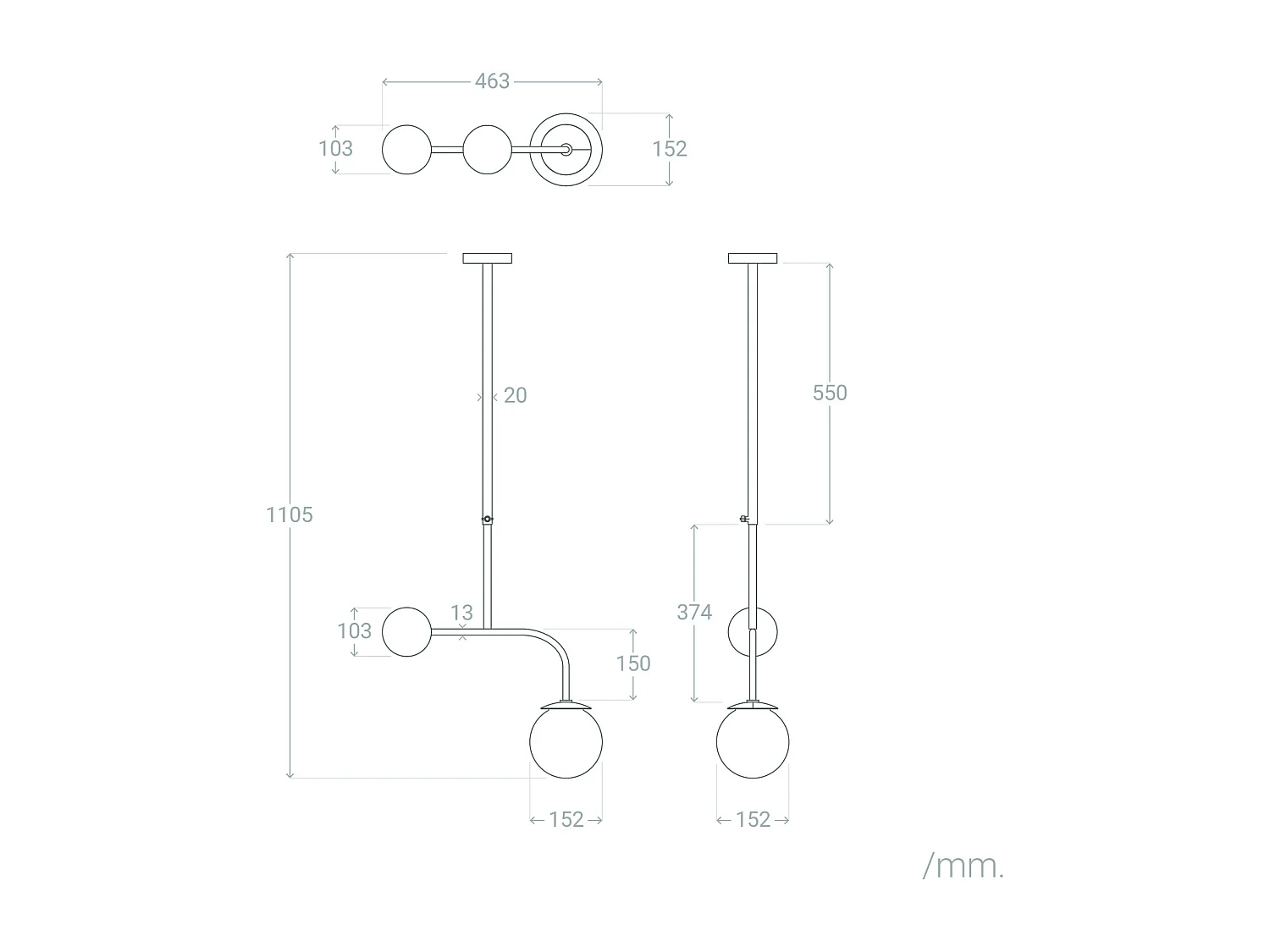 Applique Murale Métal Bradwall. Noir