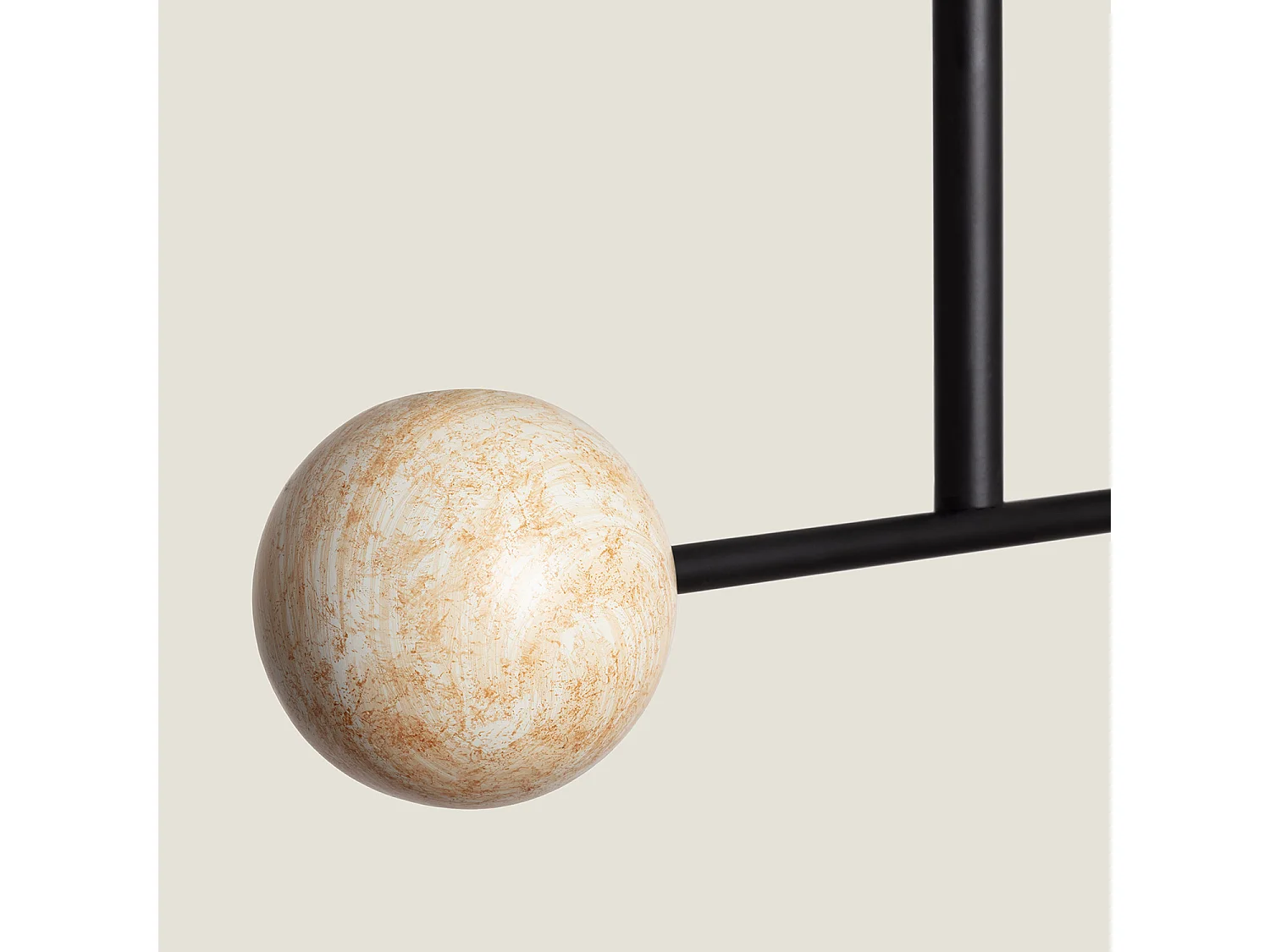 Lámpara de Techo Metal y Traventino Bradwall Negro