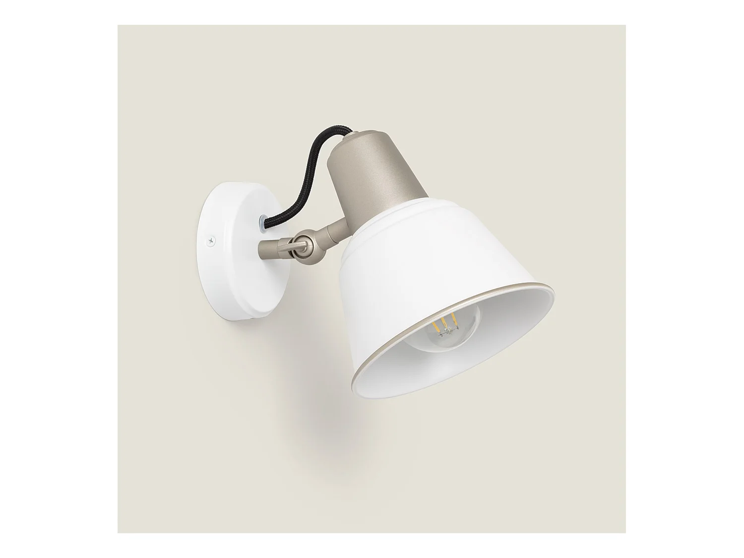 Lampe Murale Salle de Bain Métal Birzay Blanc