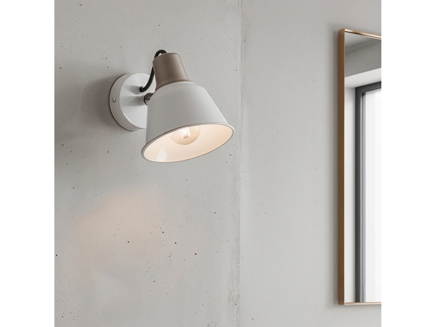 Lampe Murale Salle de Bain Métal Birzay Blanc