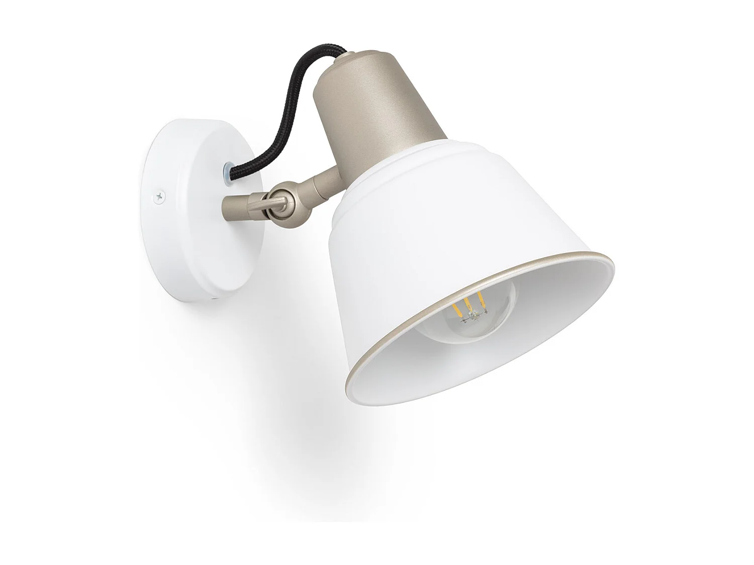 Lampe Murale Salle de Bain Métal Birzay Blanc
