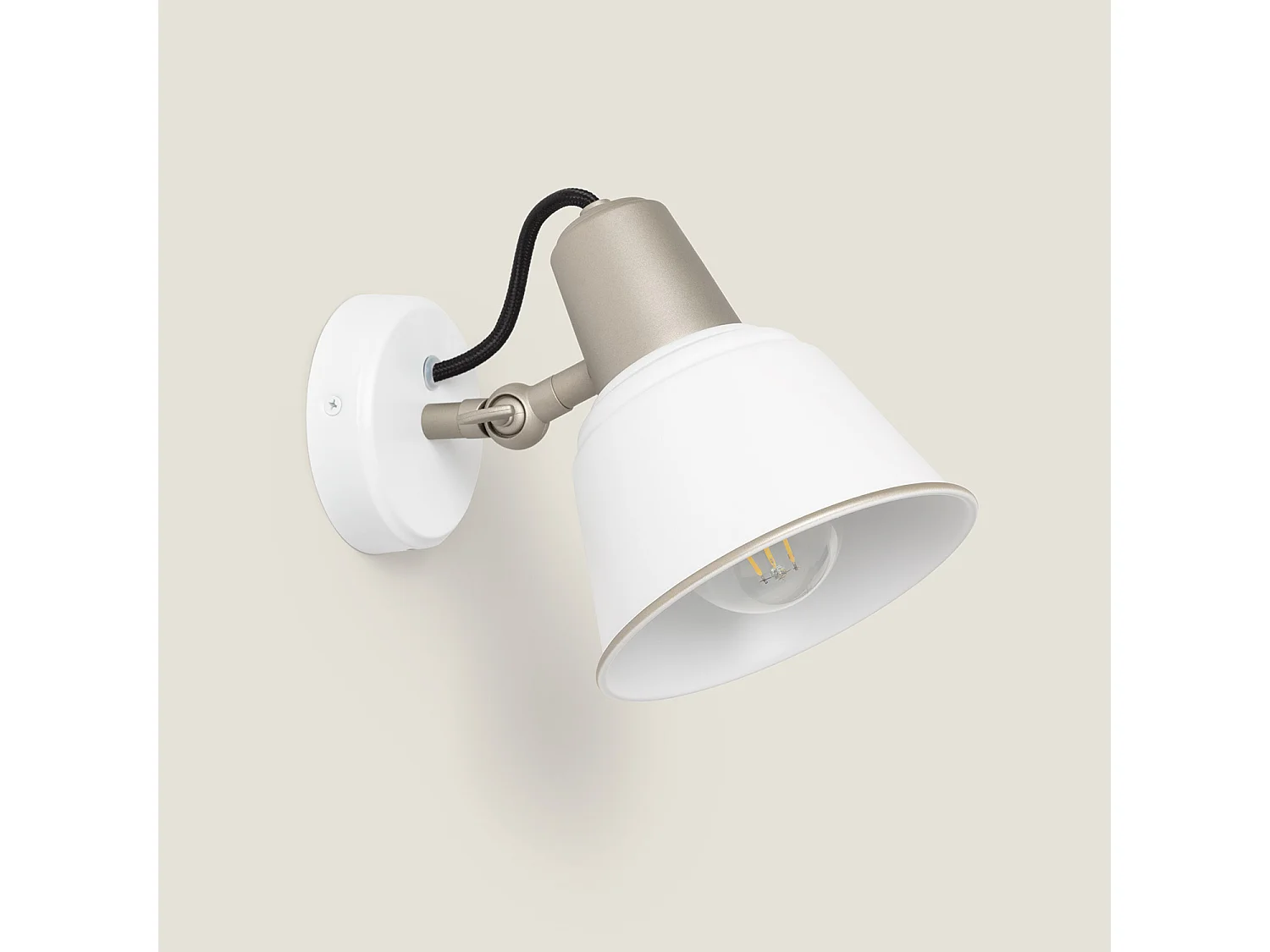 Lampe Murale Salle de Bain Métal Birzay Blanc