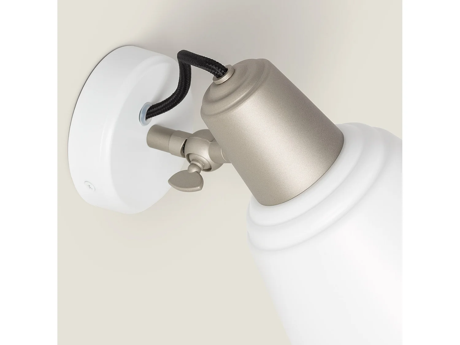 Lampe Murale Salle de Bain Métal Birzay Blanc
