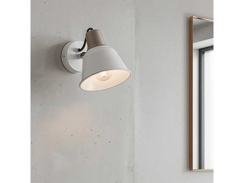 Lampe Murale Salle de Bain Métal Birzay Blanc