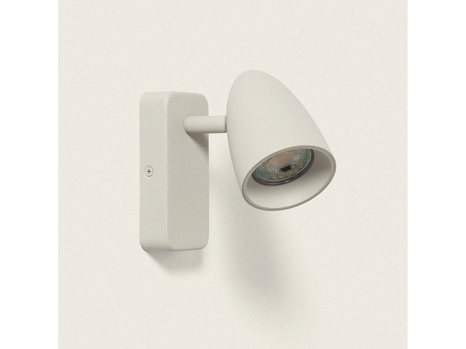 Applique da Parete Alluminio Rettangolare Adrien 1 Faretto Grigio Pietra