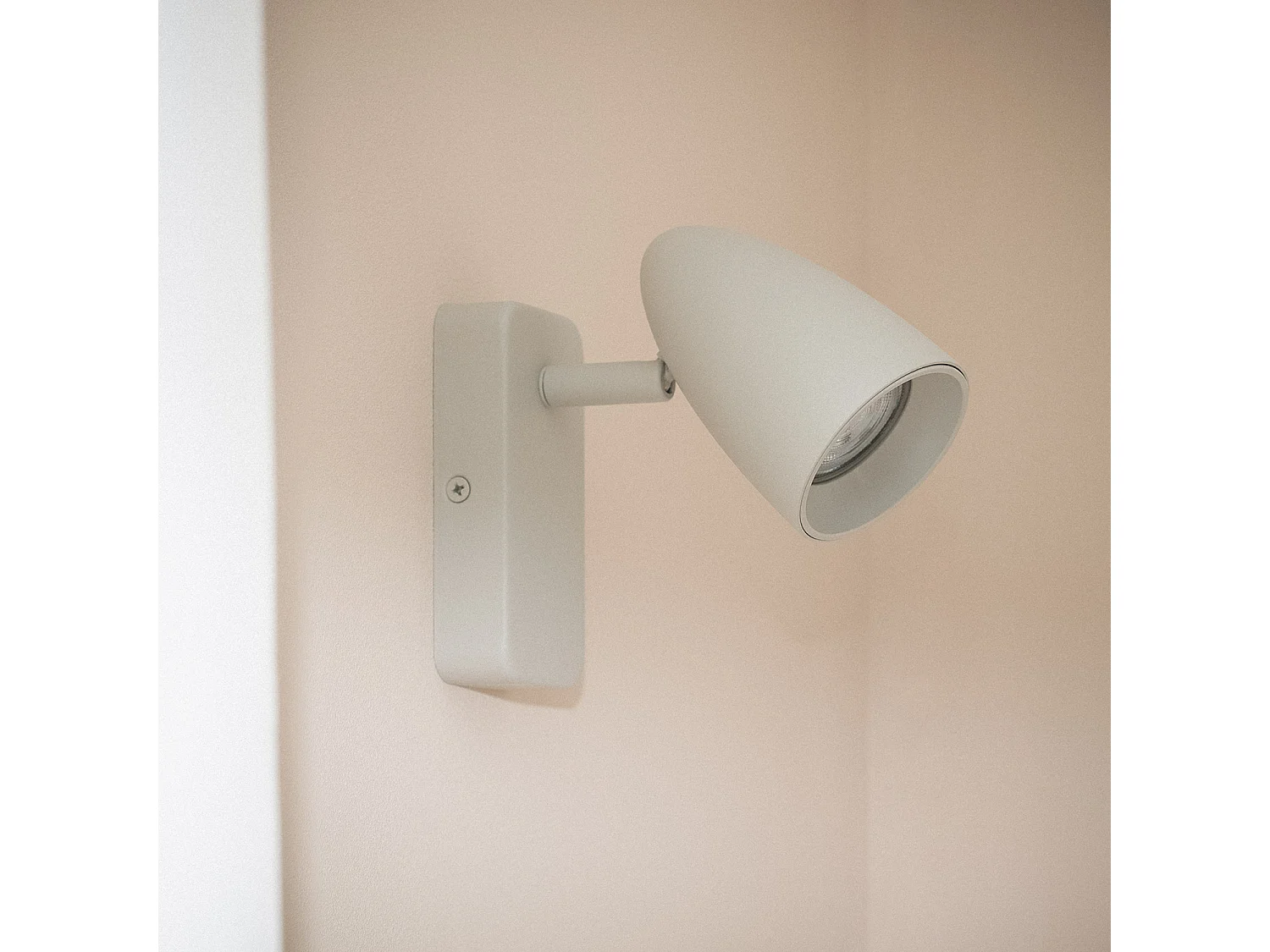 Applique da Parete Alluminio Rettangolare Adrien 1 Faretto Grigio Pietra