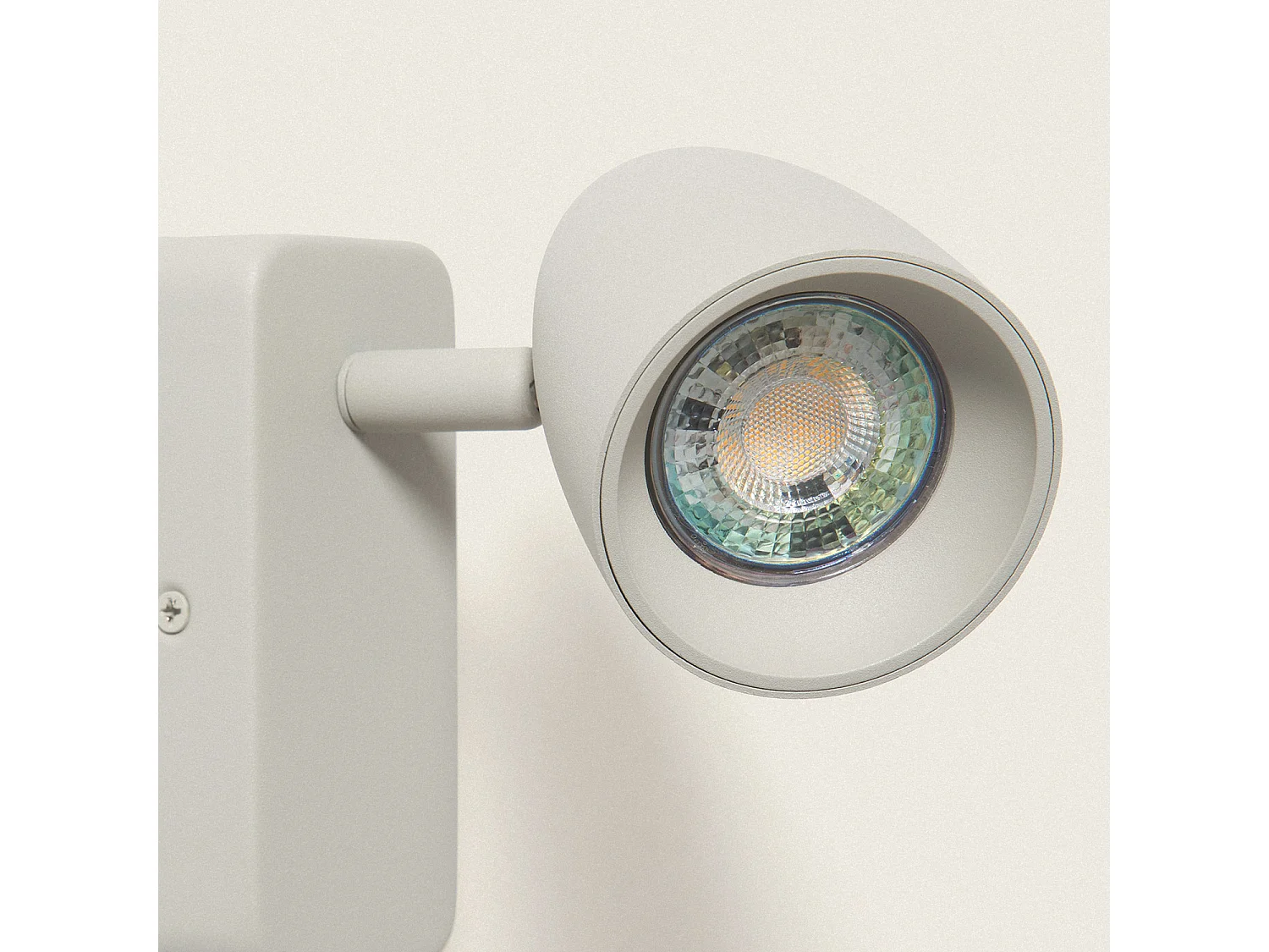 Applique da Parete Alluminio Rettangolare Adrien 1 Faretto Grigio Pietra