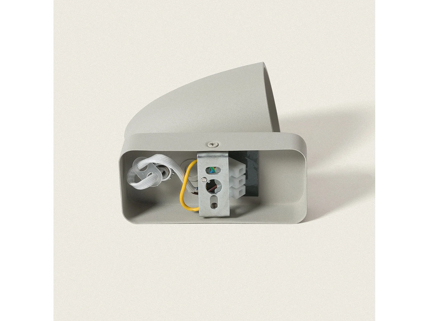 Applique Aluminium Rectangulaire Adrien 1 Spot Gris Pierre