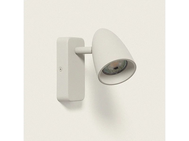 Applique Aluminium Rectangulaire Adrien 1 Spot Gris Pierre