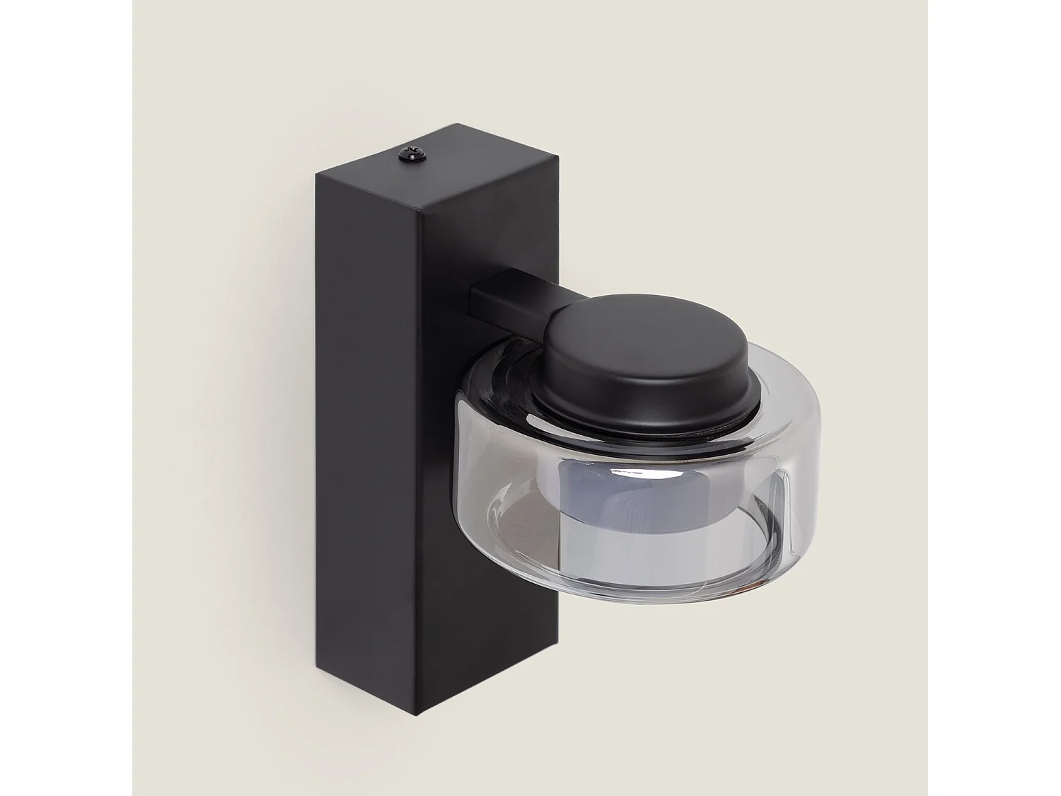 Lampada LED da Parete Bagno 4W Metallo e Vetro Zisna Nero