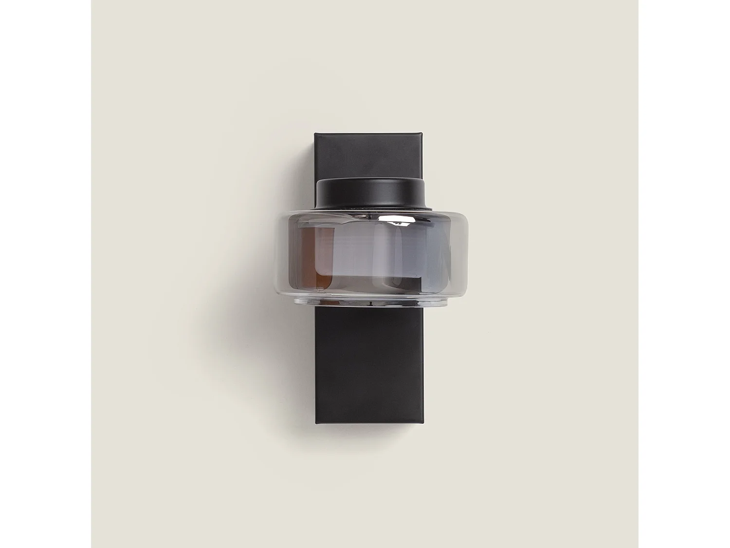 Lampe Murale LED 4W Salle de Bain Métal et Verre Zisna Noir