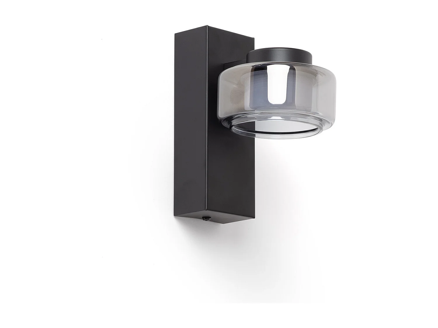 Lampe Murale LED 4W Salle de Bain Métal et Verre Zisna Noir