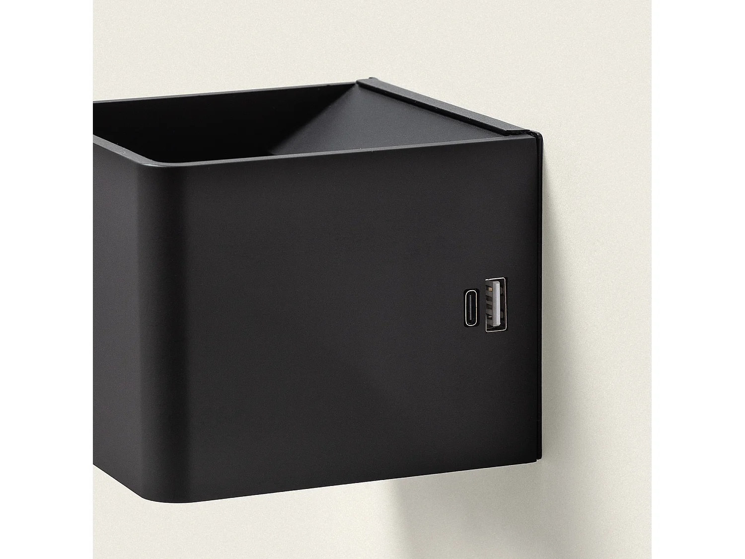 Applique Murale LED Métal avec Batterie Rechargeable USB Cinnia Noir