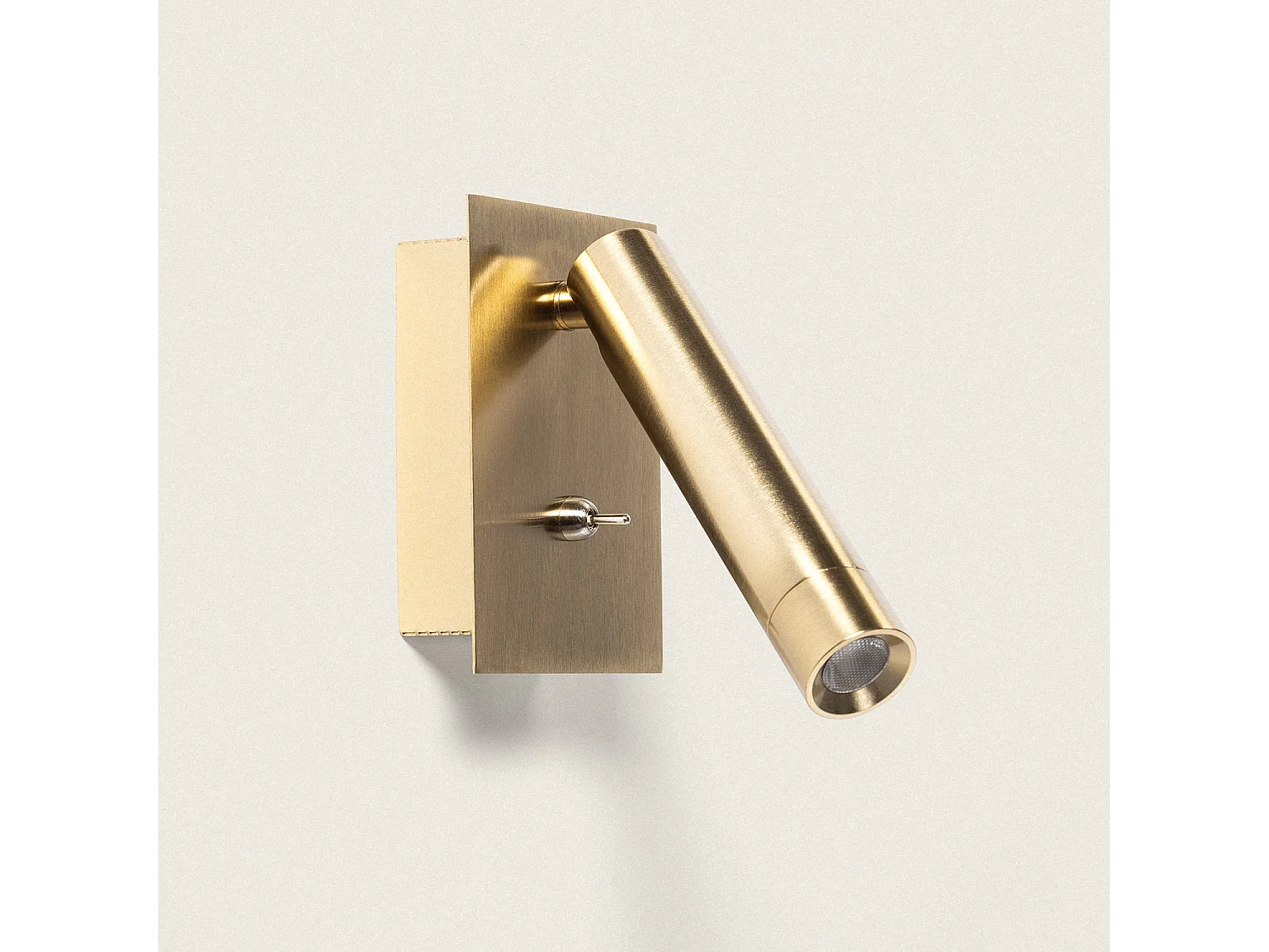 Lampada da Parete LED 2.5W Quadrata in Alluminio con Presa USB Gazny Oro