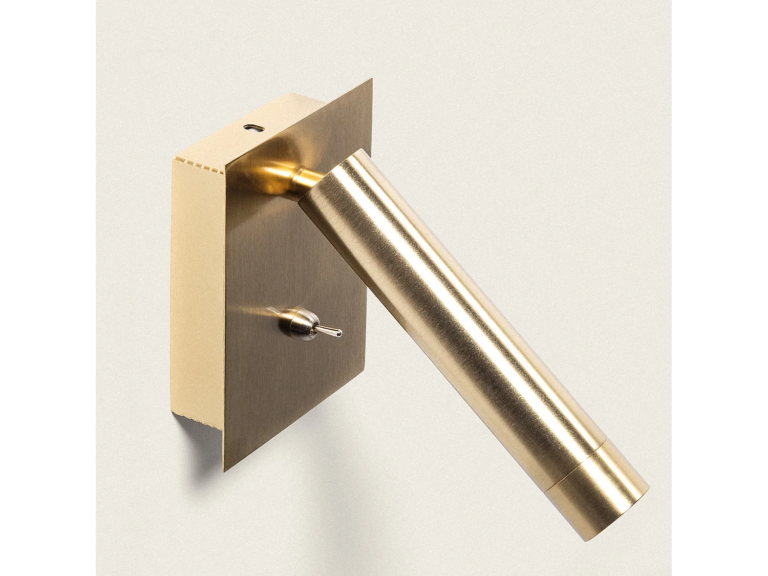 Lampada da Parete LED 2.5W Quadrata in Alluminio con Presa USB Gazny Oro