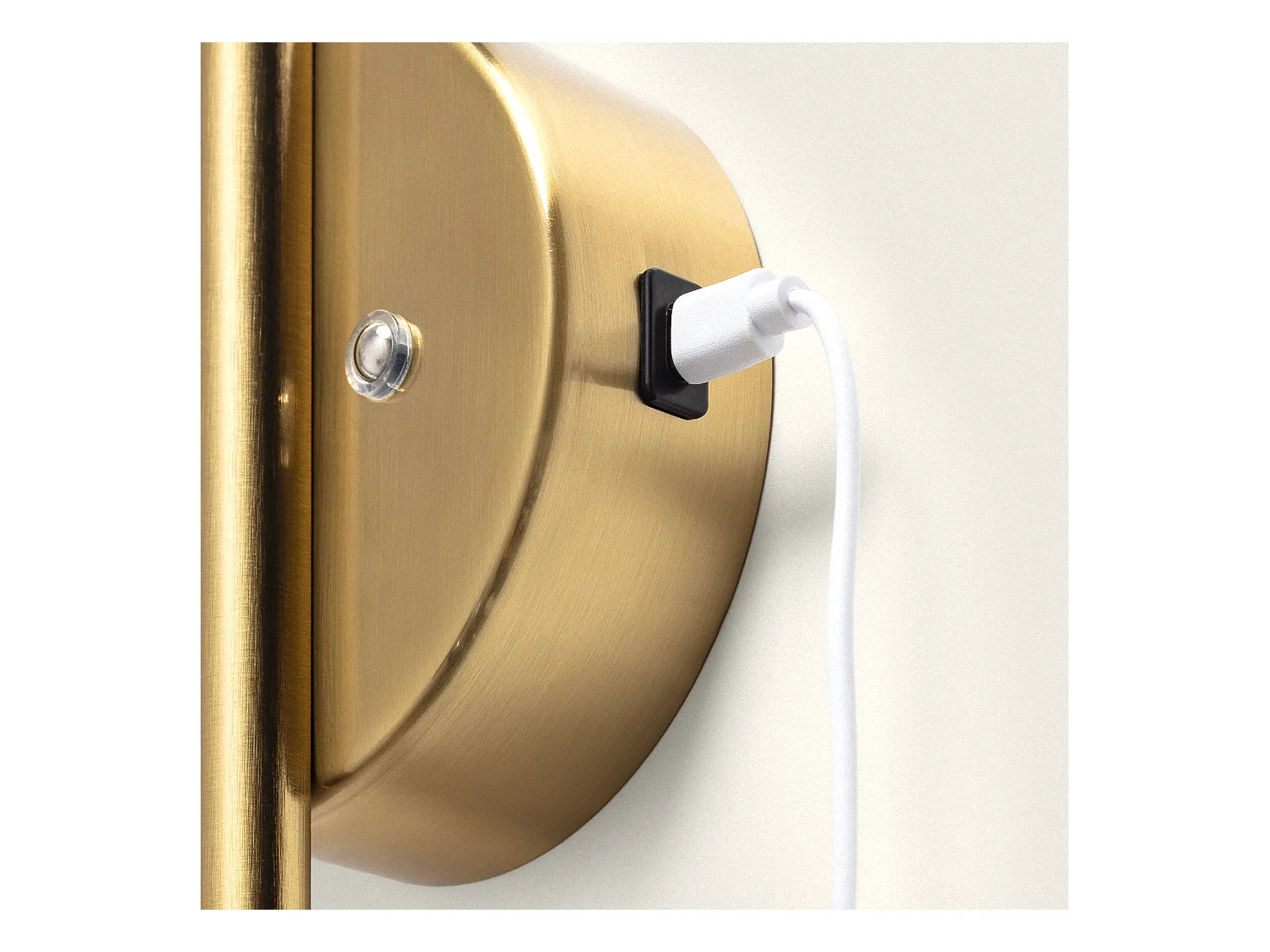 Applique da Parete Lineare LED Metallo con Batteria Ricaricabile USB Becca Oro