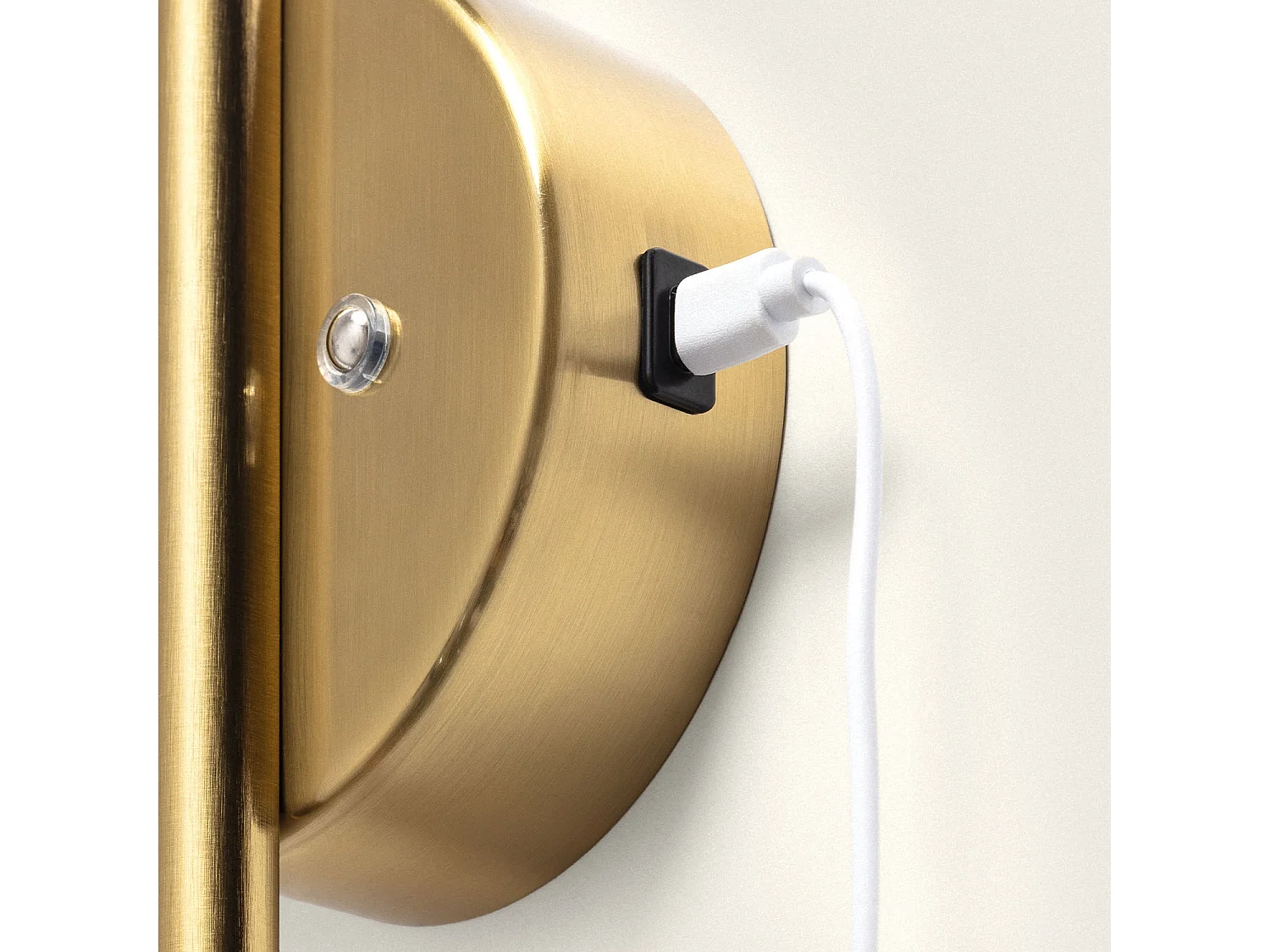Applique da Parete Lineare LED Metallo con Batteria Ricaricabile USB Becca Oro