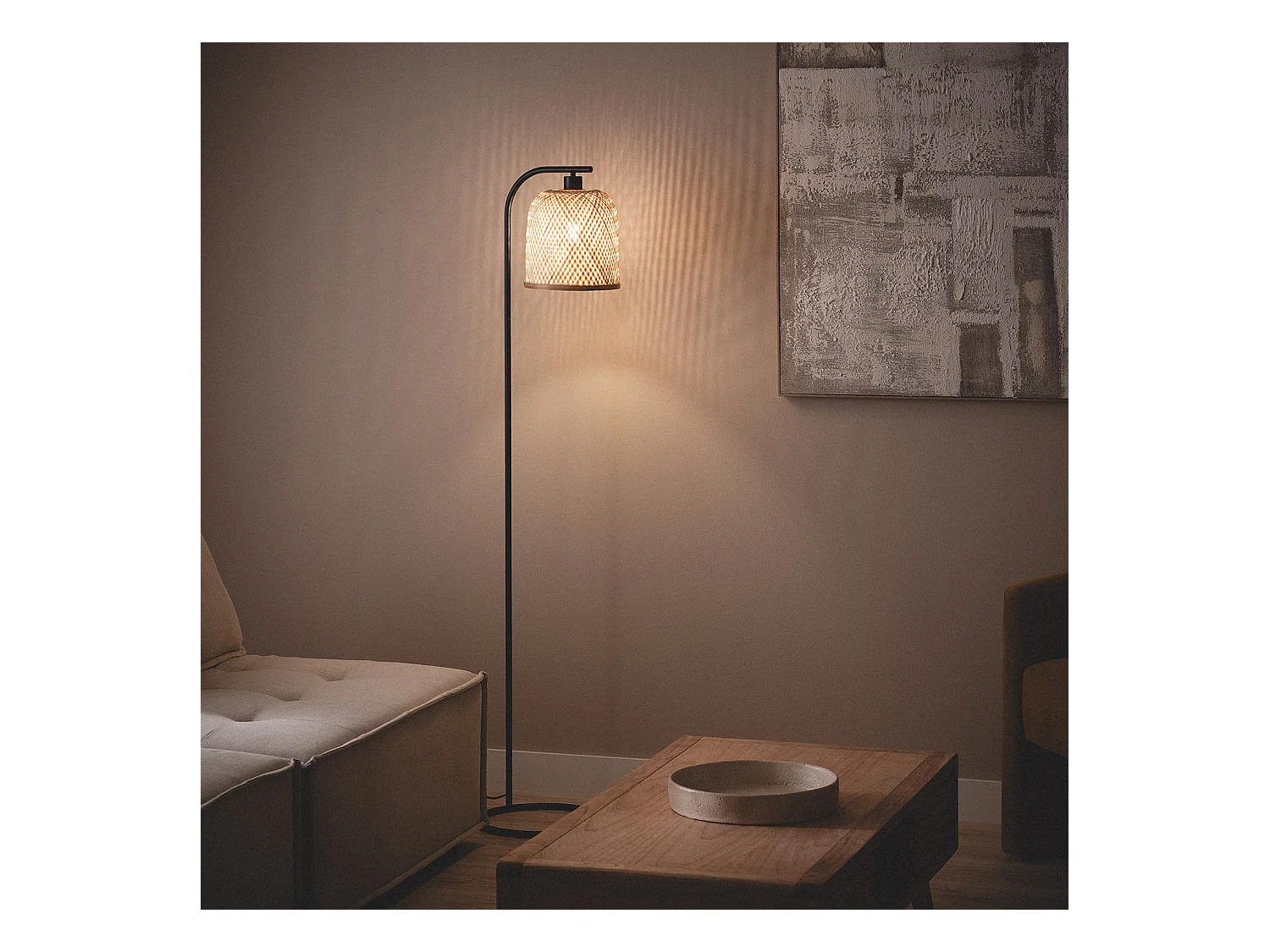 Lampadaire Bambou Adola Naturel