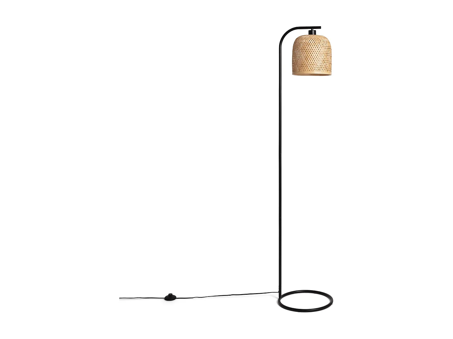Lampadaire Métal et Bambou Adola Naturel