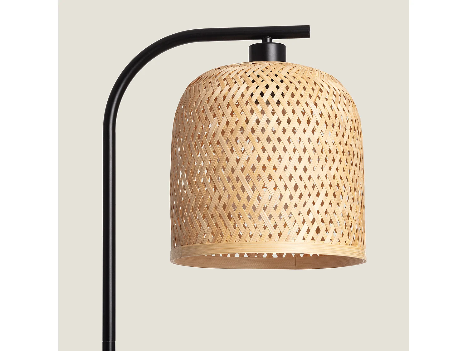 Lampadaire Métal et Bambou Adola Naturel