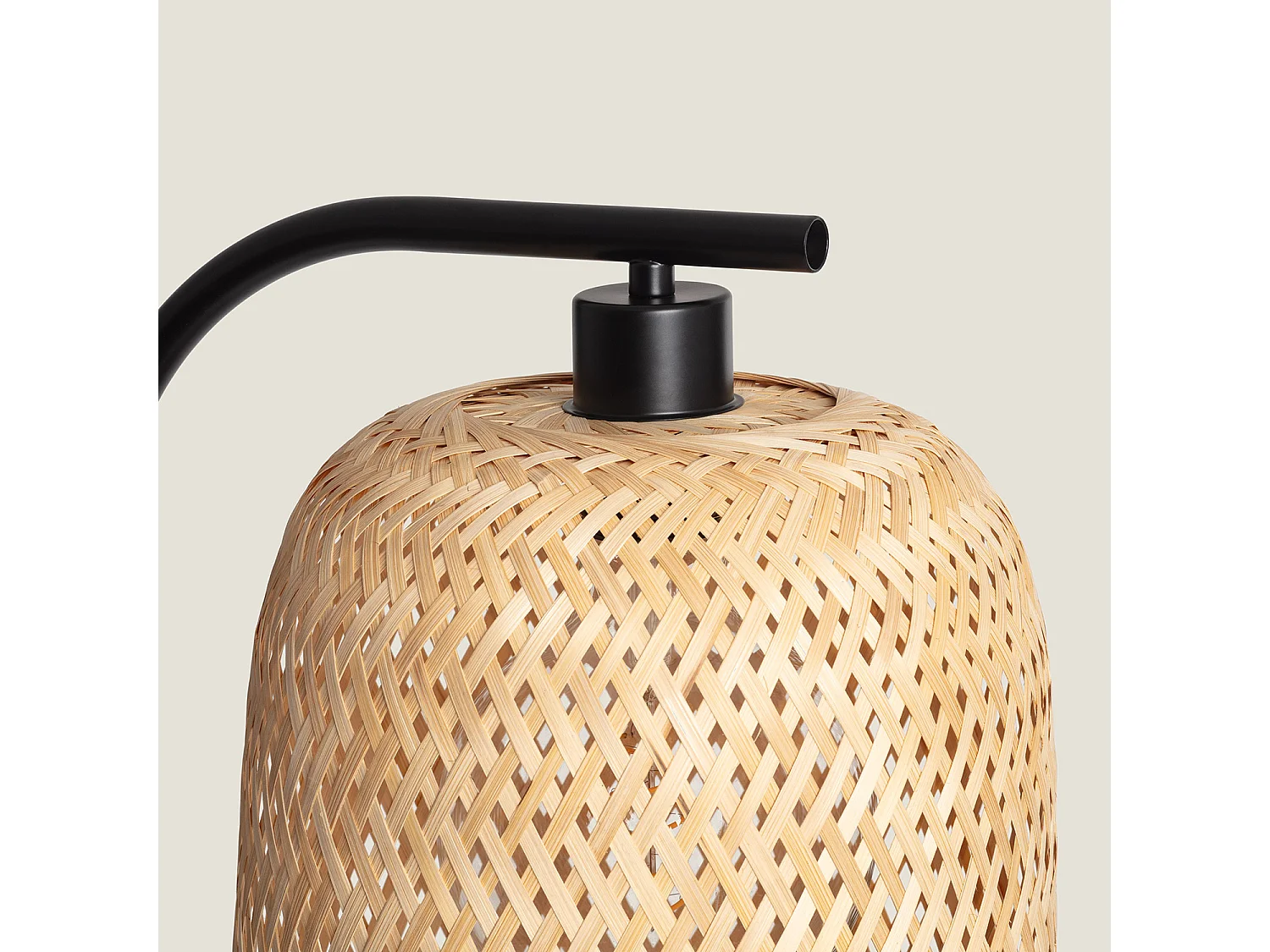Lampadaire Métal et Bambou Adola Naturel