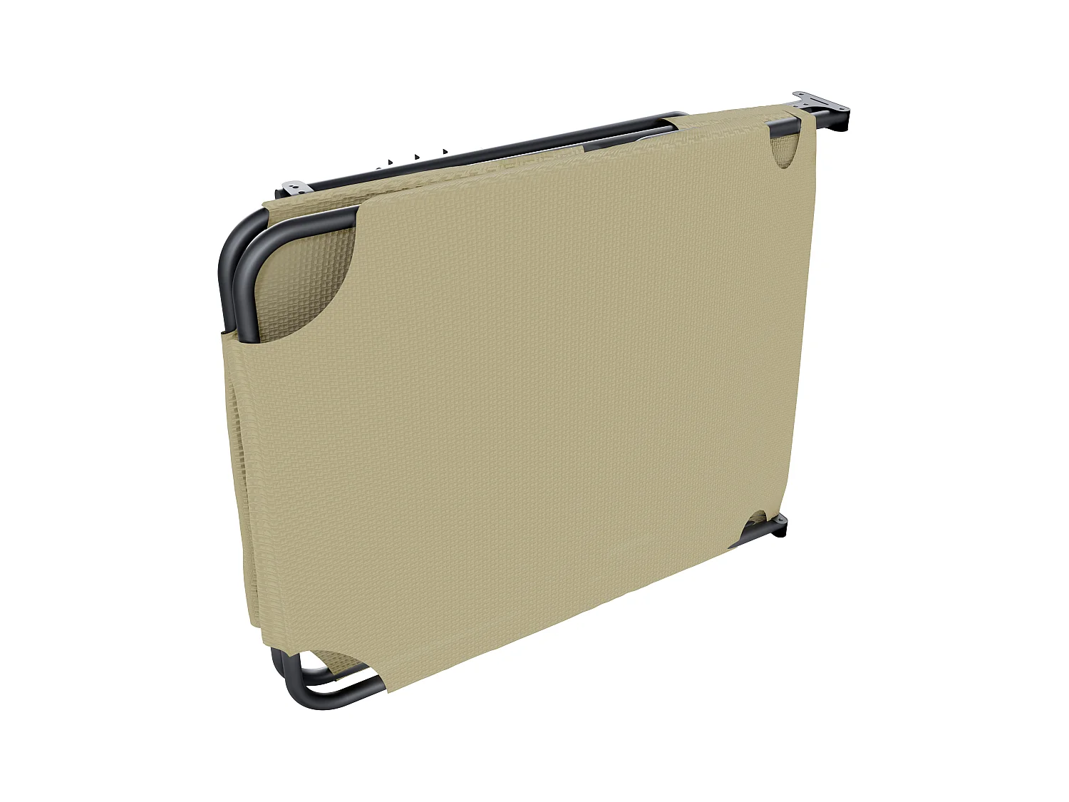 Coppia Di Lettini Pieghevoli Prendisole Senza Tettuccio Parasole Schienale Reclinabile Regolabile Struttura Metallo Sedia Sdraio 187x53x24Cm Beige