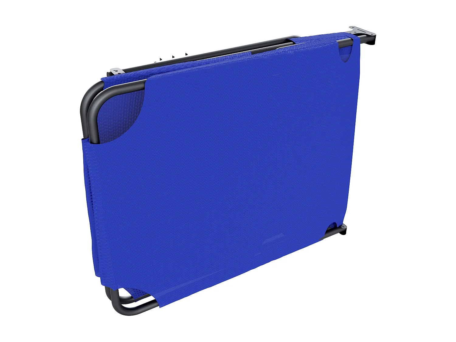 Coppia Di Lettini Pieghevoli Prendisole Senza Tettuccio Parasole Schienale Reclinabile Regolabile Struttura Metallo Sedia Sdraio 187x53x24Cm Blue