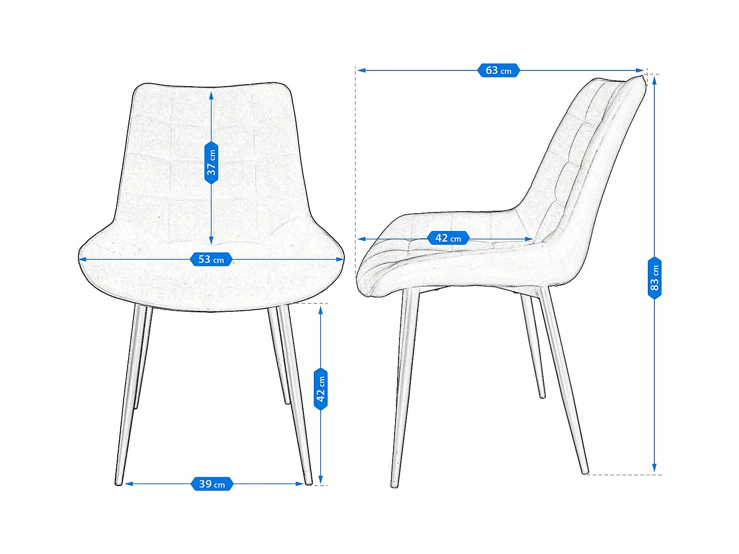 Chaise MISTY verte chaise
