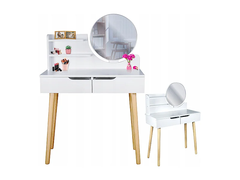 SCANDI cosmetic Coiffeuse scandinave avec miroir