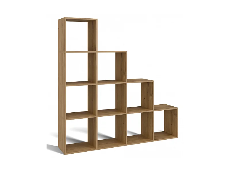 Regał Step 4X4 RS-40 | Dąb Artisan |153x30x153 cm | Regal Komorowy