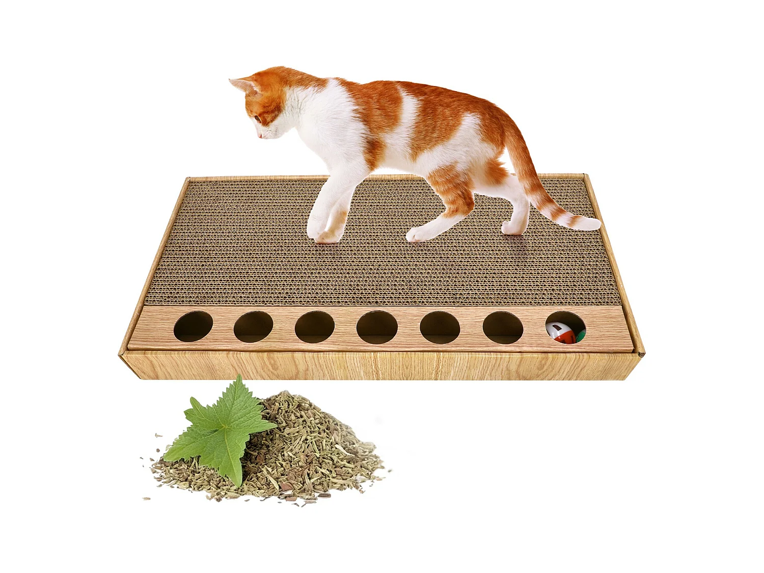 JOUETS EN CARDBOARD poteau à gratter boule horizontale