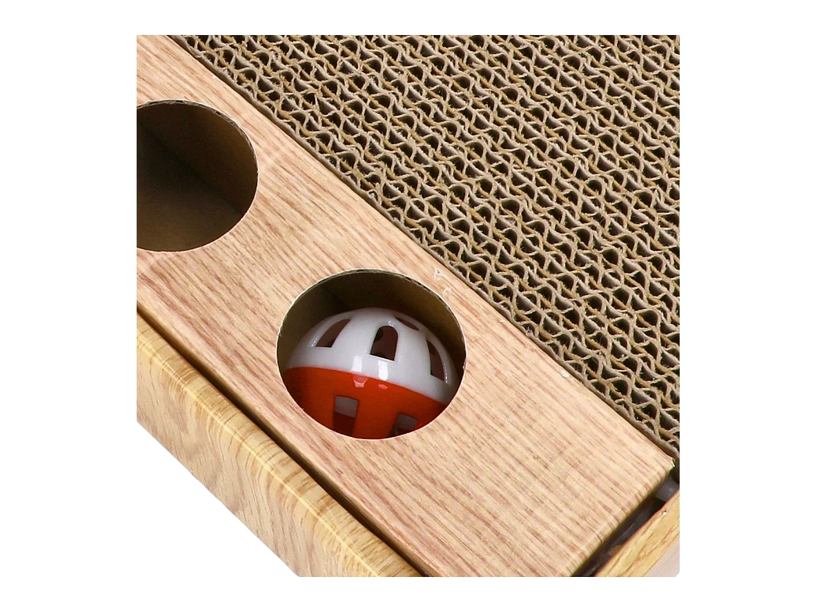 JOUETS EN CARDBOARD poteau à gratter boule horizontale