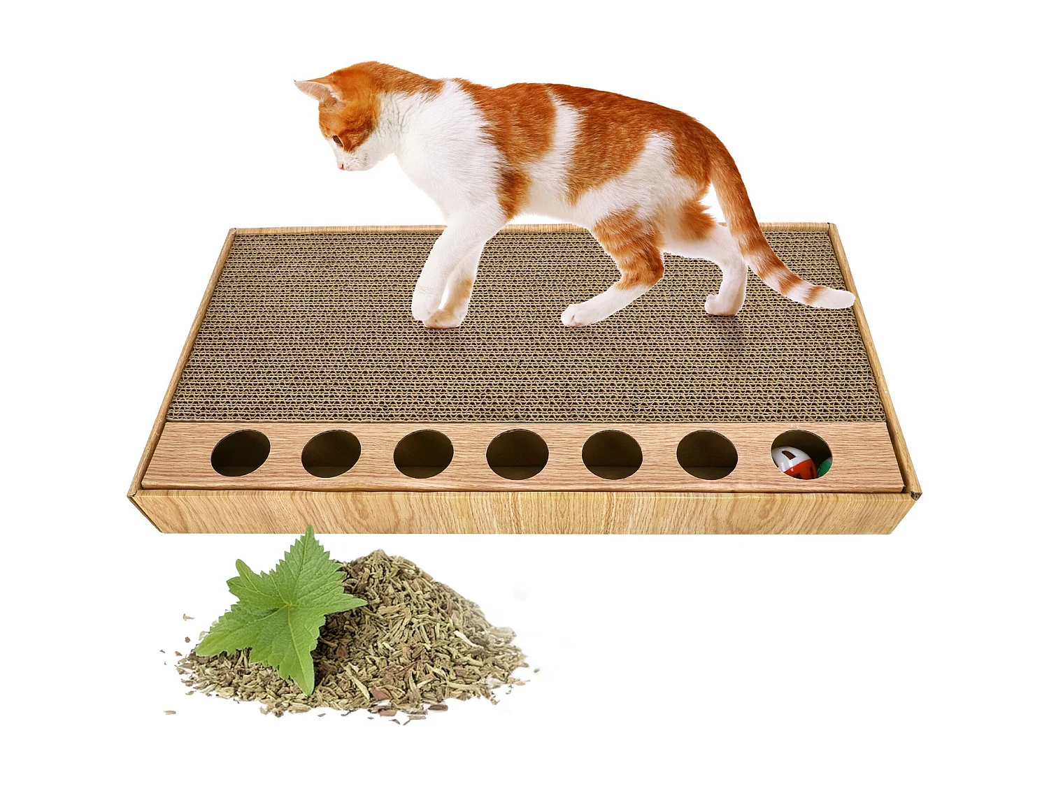 JOUETS EN CARDBOARD poteau à gratter boule horizontale