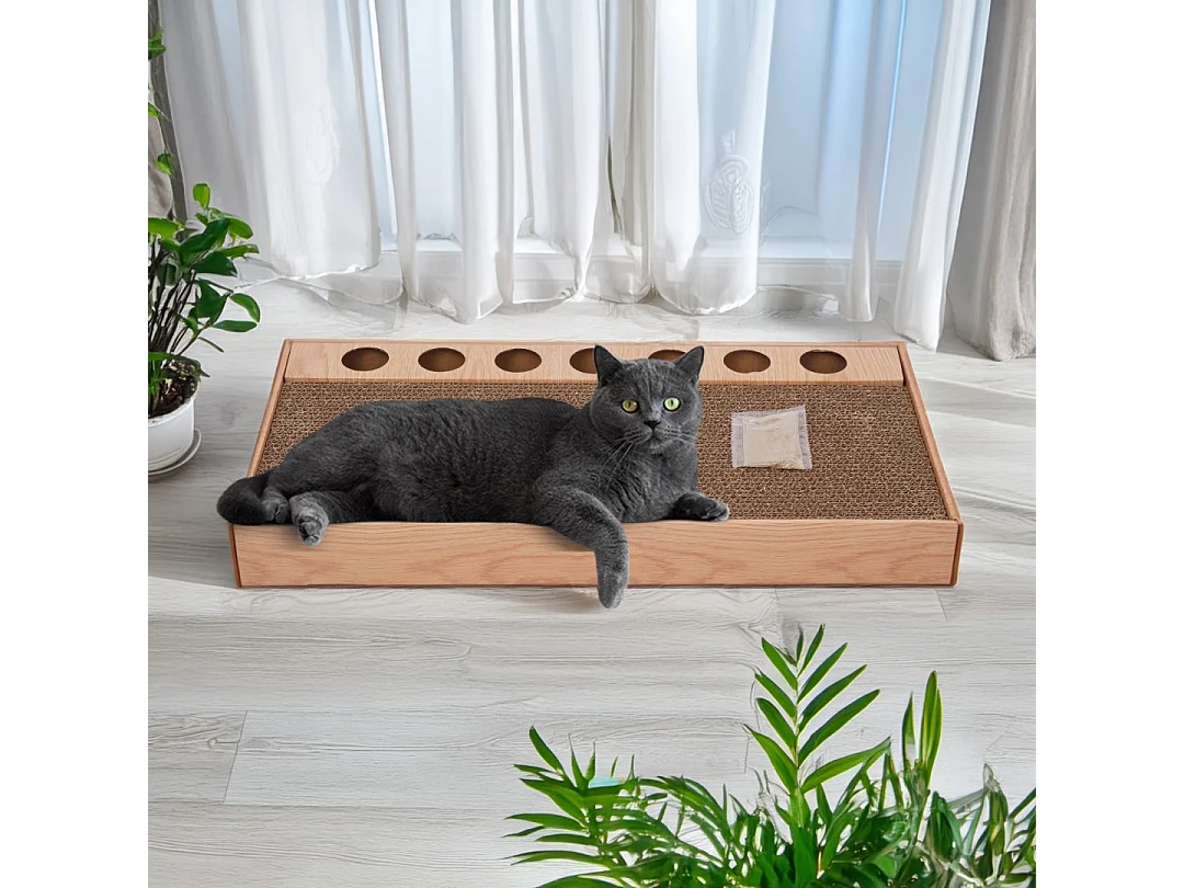 JOUETS EN CARDBOARD poteau à gratter boule horizontale